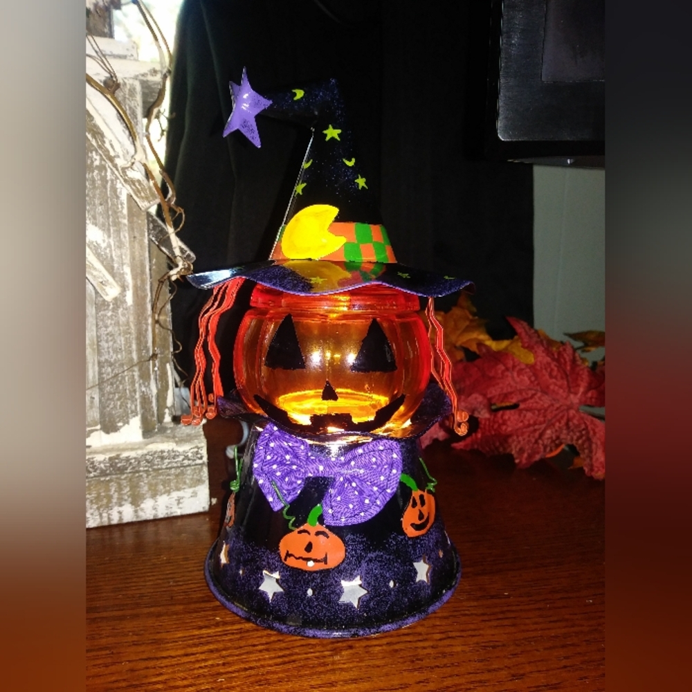 Vintage Halloween Pumpkin Lamp